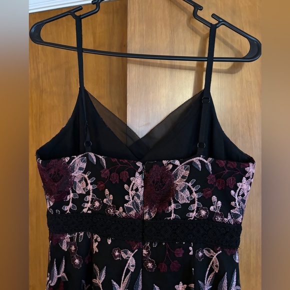 Black & Purple Embroidered Petite Dress - Picture 5 of 6